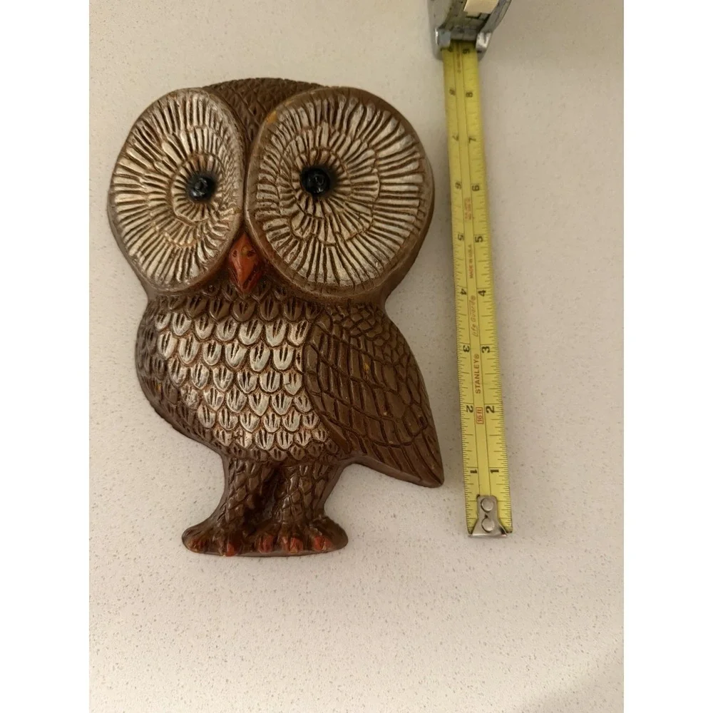 Vintage Owl Family 70s Foam Craft 3D Big Eyes Wall Hangers Set Of 3 Owls Decor